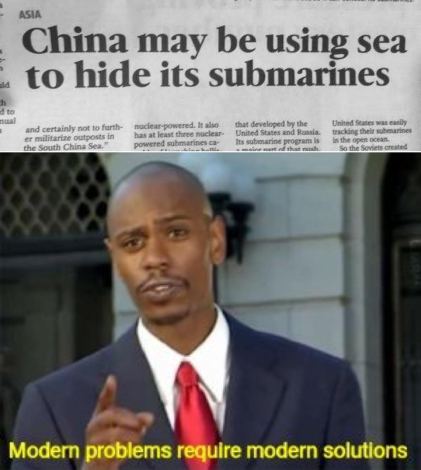 GTFO! I would have never known! Who would've guessed! 10-18-2023 china may be using sea to hide its submarines i would never have known dank memes