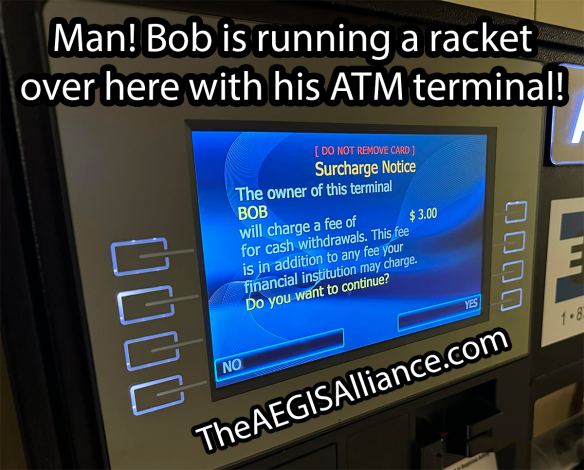 11-14-2023 man bob is running a racket over here with his atm terminal dank memes What a racket!