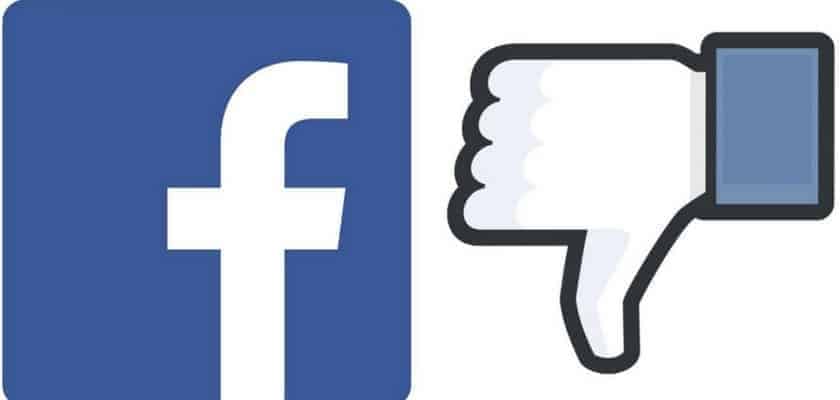 facebook thumbs down dislike security breach delete