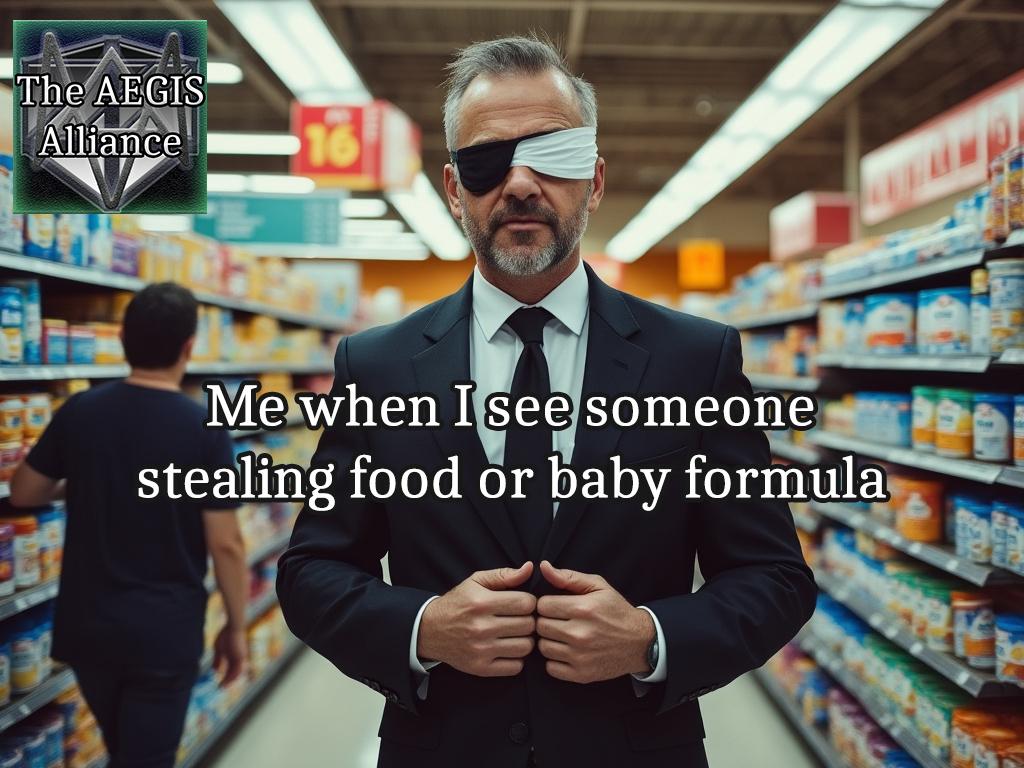 4-03-2025 me when i see someone stealing food or baby formula im blind two eye patches