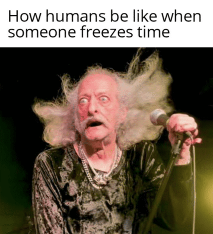 4-05-2025 how humans look like when someone freezes time silly humans dank memes