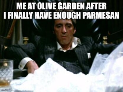 At Olive Garden, they never run out of parmesan.