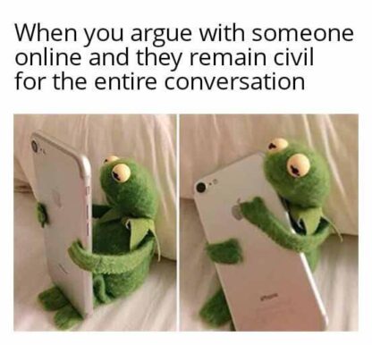 Keeping it civil on the internet is hard to come by these days.