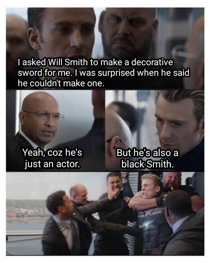 The confusion is understandable 4-16-2025 will smith is also a black smith the confusion is justified