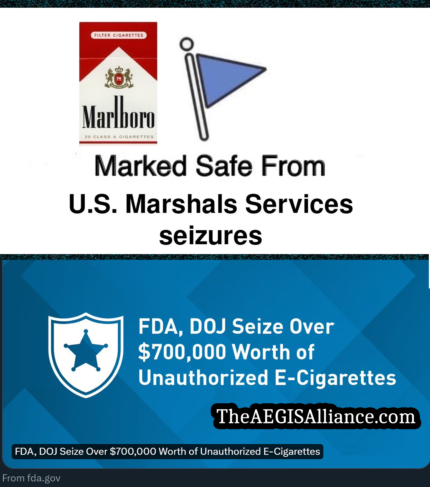 cigarettes are safe from seizures and bans doj us marshals service fda dank memes