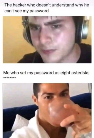 Hackerman! 6-20-2024 the hacker cant understand why they cant see my password me with eight asterisks