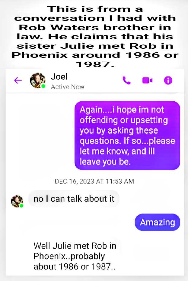 A conversation Joshua Thomas Barnes had with Robert Odell Waters' brother in law. Who are the true killers in the 1988 murders three rivers michigan