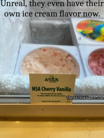 The NSA just dropped a new ice cream flavor. 7 18 2024 unreal they the nsa have their own ice cream flavor now cherry vanilla dank meme