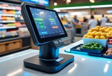 a self checkout machine Summary of the proposed legislation states that Senate Bill 1446 aims to prevent a grocery or retail drug establishment from offering a self-service checkout option to customers unless certain requirements are fulfilled.