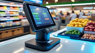 a self checkout machine Summary of the proposed legislation states that Senate Bill 1446 aims to prevent a grocery or retail drug establishment from offering a self-service checkout option to customers unless certain requirements are fulfilled.