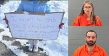 Deranged Indiana cop forced his 6-year-old daughter to hold ‘I want to kill my brother’ sign in freezing weather as punishment The unidentified girl (Left) Cody and Kylie Scott (Right)