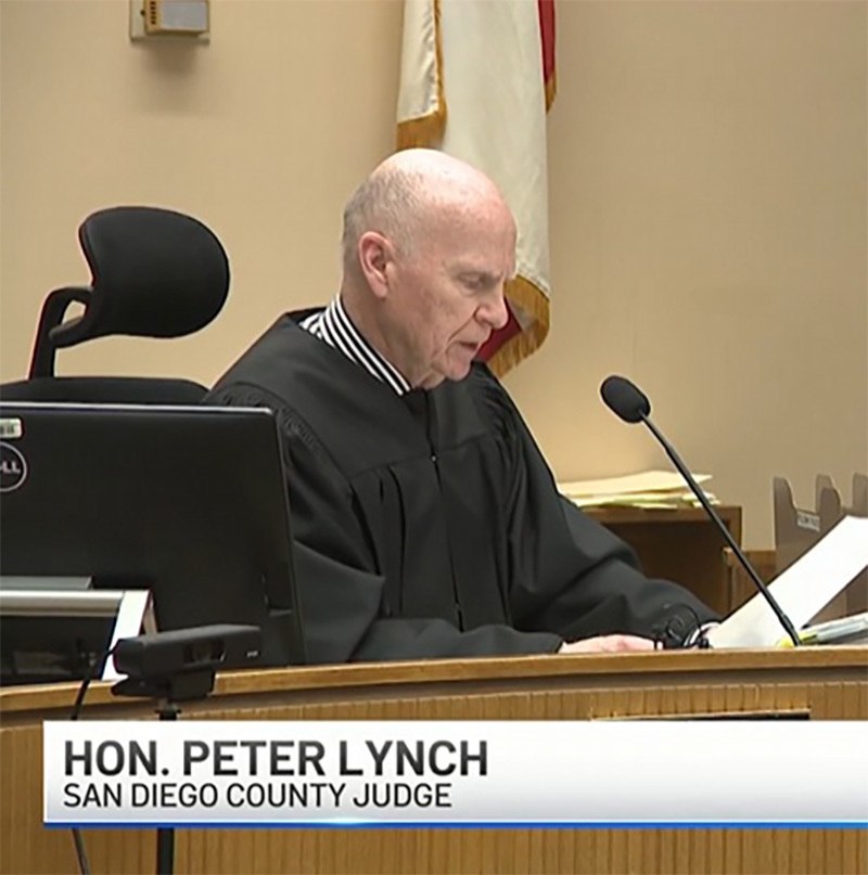San Diego County Judge Peter Lynch, who ordered Kevin Conover held without bail at arraignment.