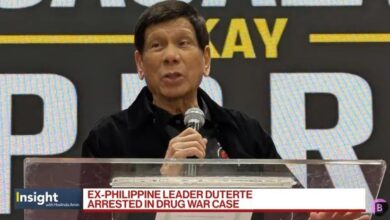 Former Philippine President Rodrigo Duterte Arrested on ICC Warrant Over Drug Killings Former Philippines President Rodrigo Duterte has been arrested by the International Criminal Court (ICC). (Bloomberg Television/YouTube)
