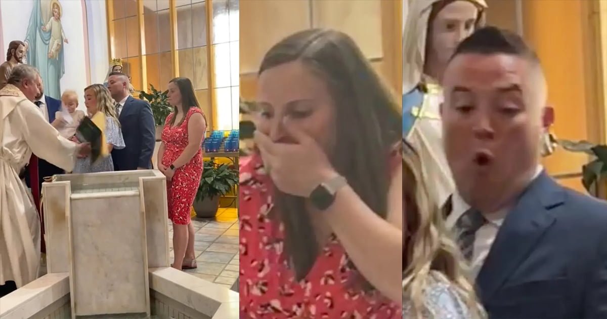 I tried to get my baby baptized, then he smacked the Bible from priest’s hand