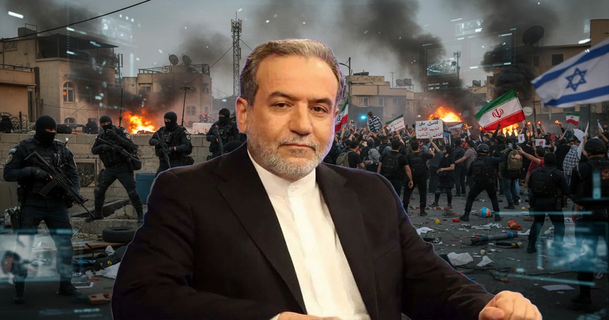 Iranian foreign minister against a backdrop of protest unrest as he accuses Israel's Mossad of involvement in domestic killings