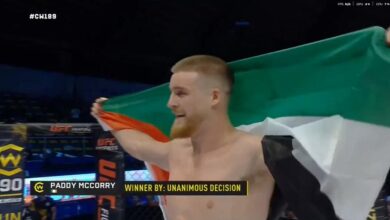 Irish MMA Fighter Shouts 'Free Palestine' After Victory Over Israeli IDF Opponent MMA fighter Paddy McCorry celebrating his win over IDF fighter Shuki Farage and shouting "Free Palestine!"