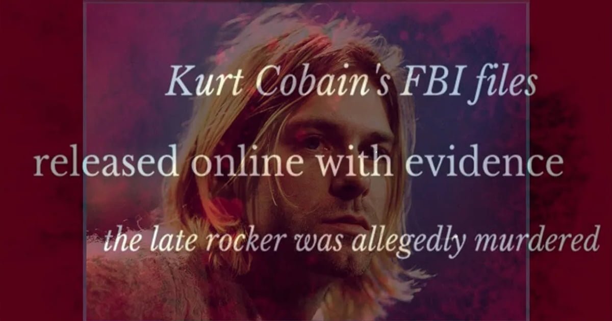 (VIDEO) - Kurt Cobain's FBI files released online with evidence the late rocker was allegedly murdered
