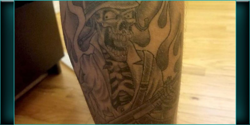 LA Los Angeles County Compton Sheriff's Station Executioner gang tattoo