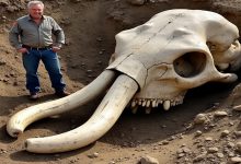 Massive mastodon skull discovered in rural Iowa creek