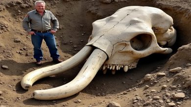 Massive mastodon skull discovered in rural Iowa creek