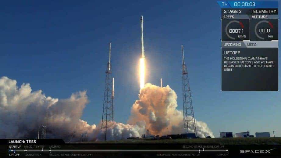 spacex space x tess nasa falcon 9 rocket launch successful