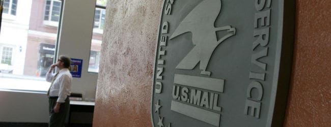 USPS US post office postal worker mailman logo