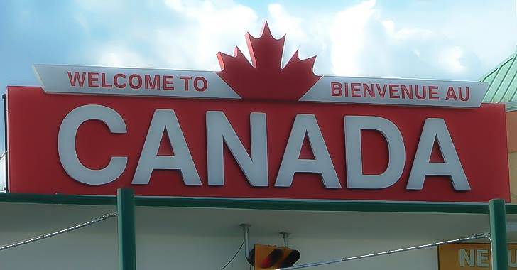 welcome to canada sign