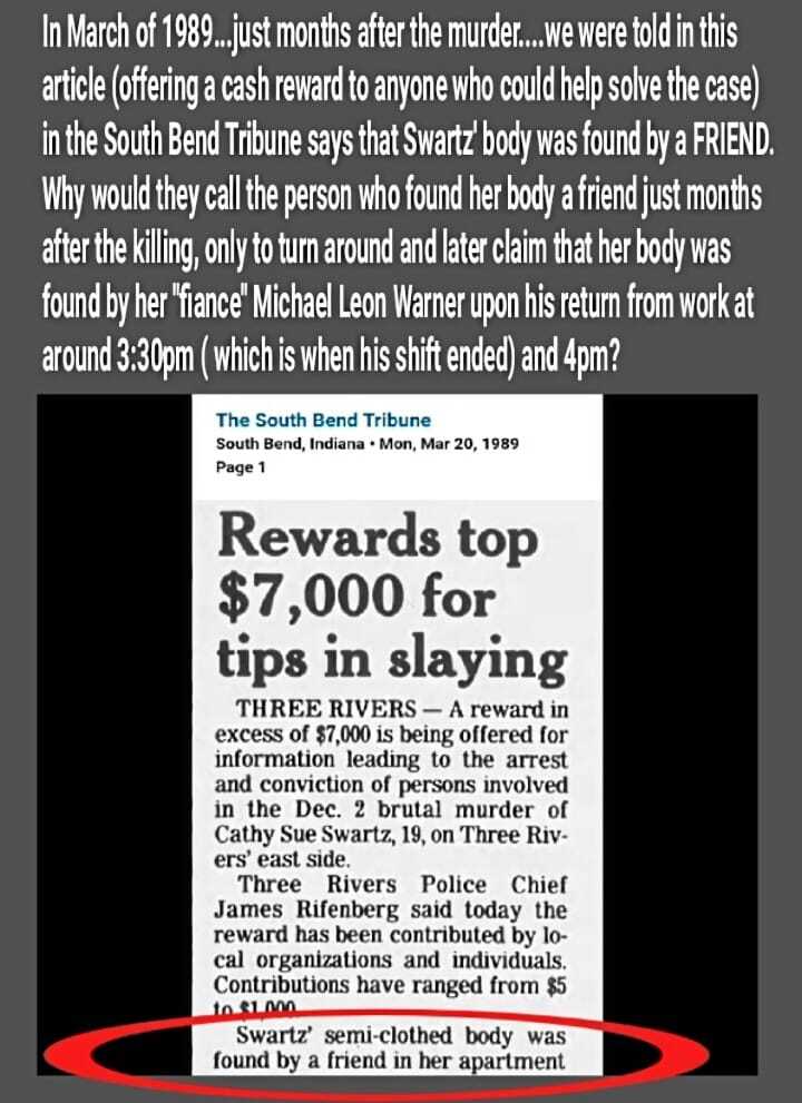 March 20, 1989 newspaper report from The South Bend Tribune.