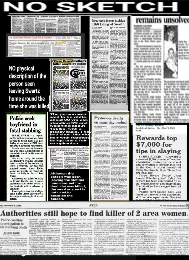 All these articles around the time of the Swartz murder that wanted to identify the Swartz murder suspect and police sketch never actually showed the sketch.