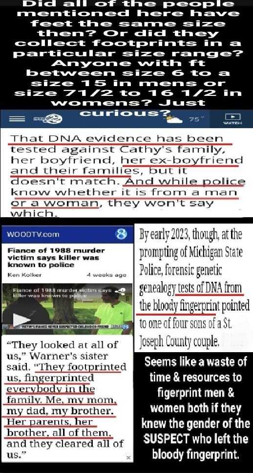 Questions about why police were looking for both DNA genders of suspects if they already knew which DNA gender the suspect was.
