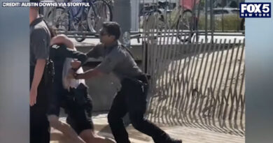 Wild video shows Jersey Shore police officers put surfer in chokehold over beach admission pass One witness can be heard yelling, "Get off of him!" as the surfer is forcefully subdued.