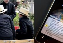 Amish men using forbidden smartphones shunned from community due to national emergency alert test
