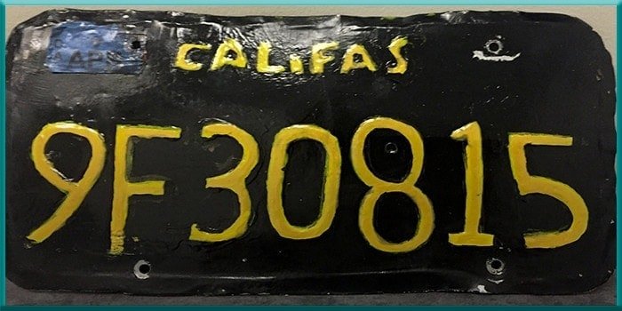 California Driver Arrested After Badly-Made Fake License Plate Found