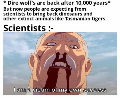 Scientists found out they could bring back extinct species and have done it, but now they should be asking themselves if they should be doing it, a lesson learned from the Jurassic Park movies.