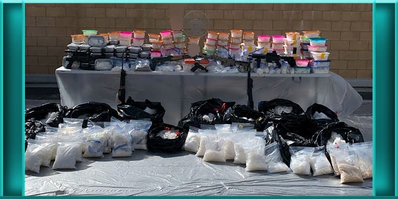More Than 1.3 Tons of Meth, 2 Pounds of Heroin, 4 Pounds of Cocaine Seized in California Drug Bust