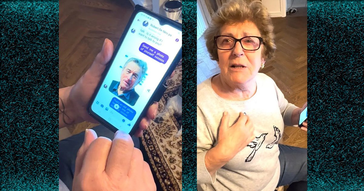 Grandma thought she was texting Robert De Niro, but her granddaughter knew it was a scam, ‘I couldn’t stop laughing’ "That's not Robert De Niro!" Shannon Rich, Morgan's 28-year-old granddaughter, exclaims in a video showcasing the messages.