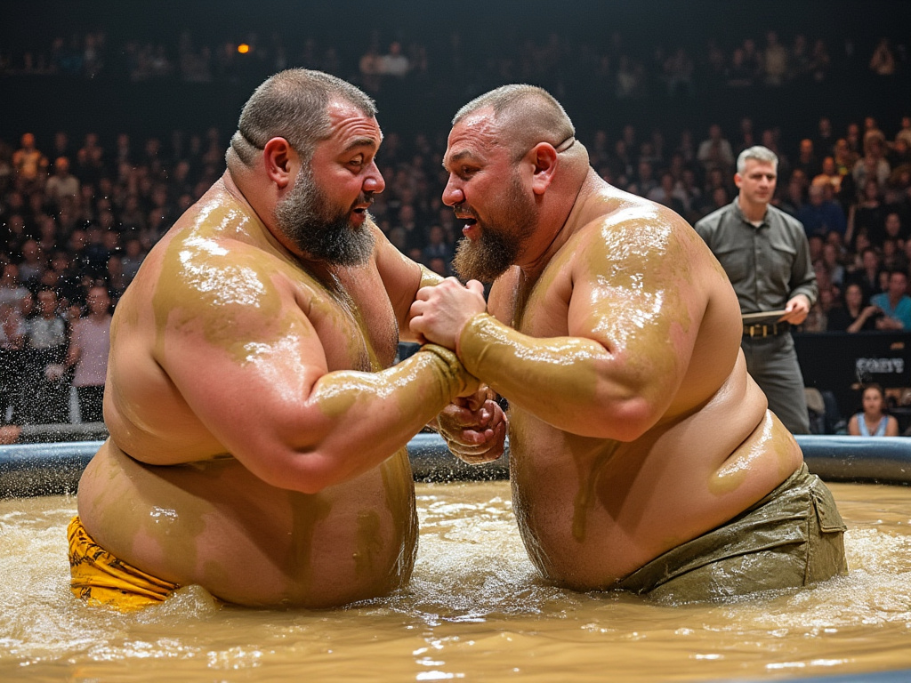 Hundreds gather together to witness the world gravy wrestling championships at UK pub!