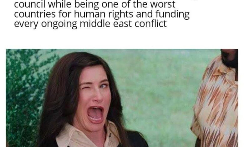 iran becoming the chair of the human rights council is bad on human rights funds wars dank memes