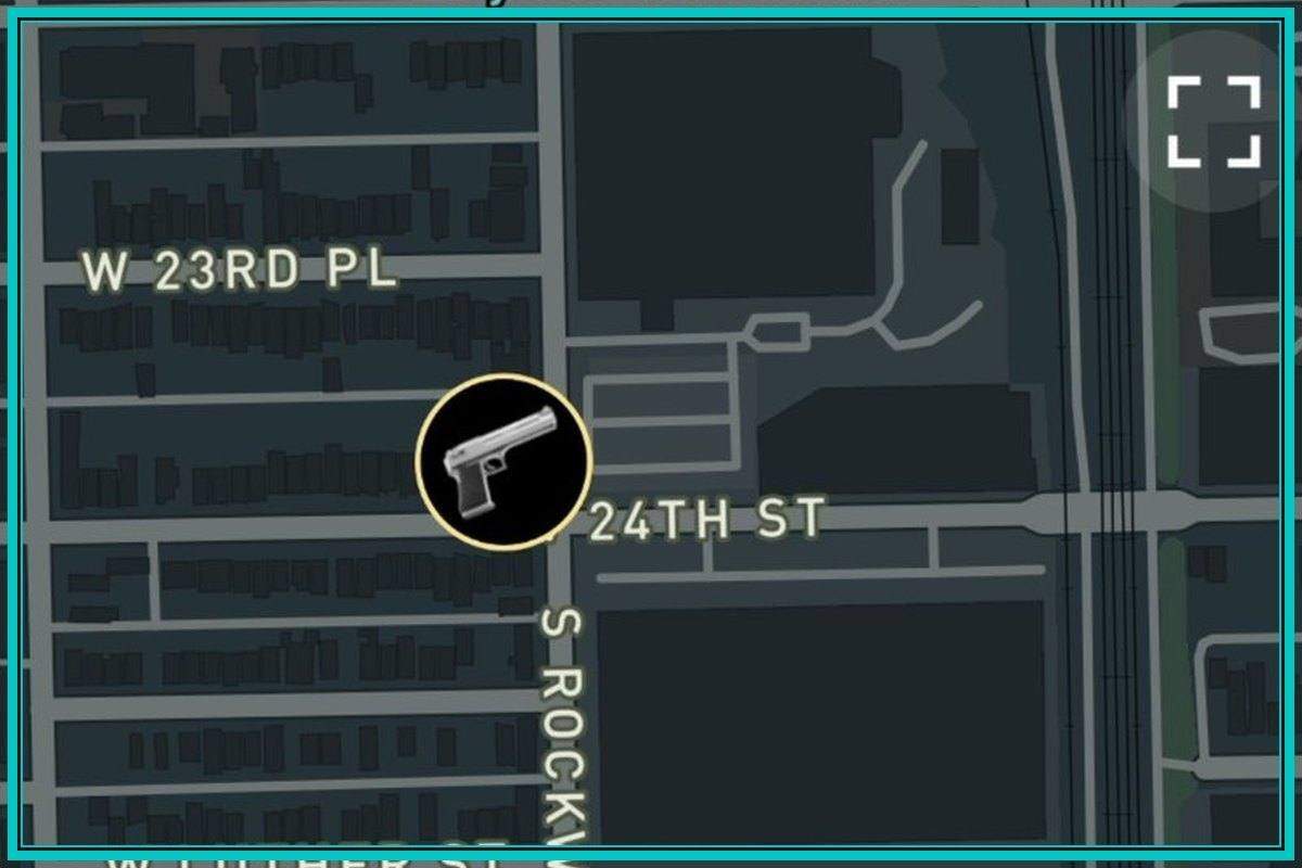 Map marker at West 24th Street and South Rockwell Street in Little Village, one block from West 23rd Place