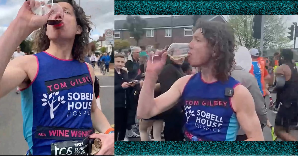 Runner chugs 25 glasses of wine during London marathon, ‘I was totally exhausted’
