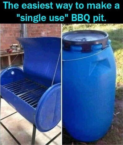 The easiest way to make a "single use" BBQ pit.
