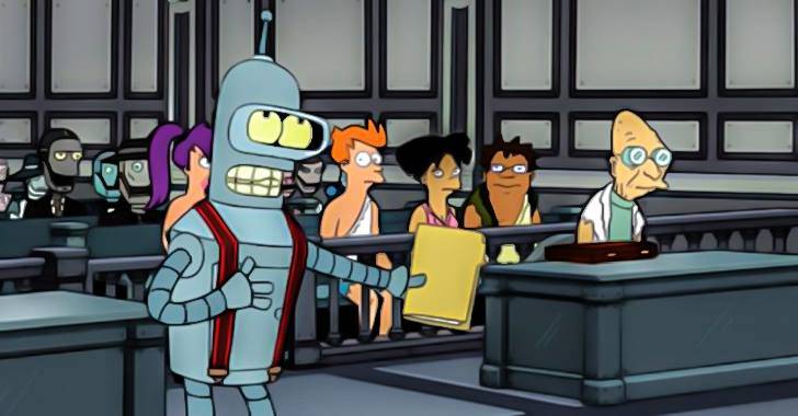 robot lawyers Bender Futurama